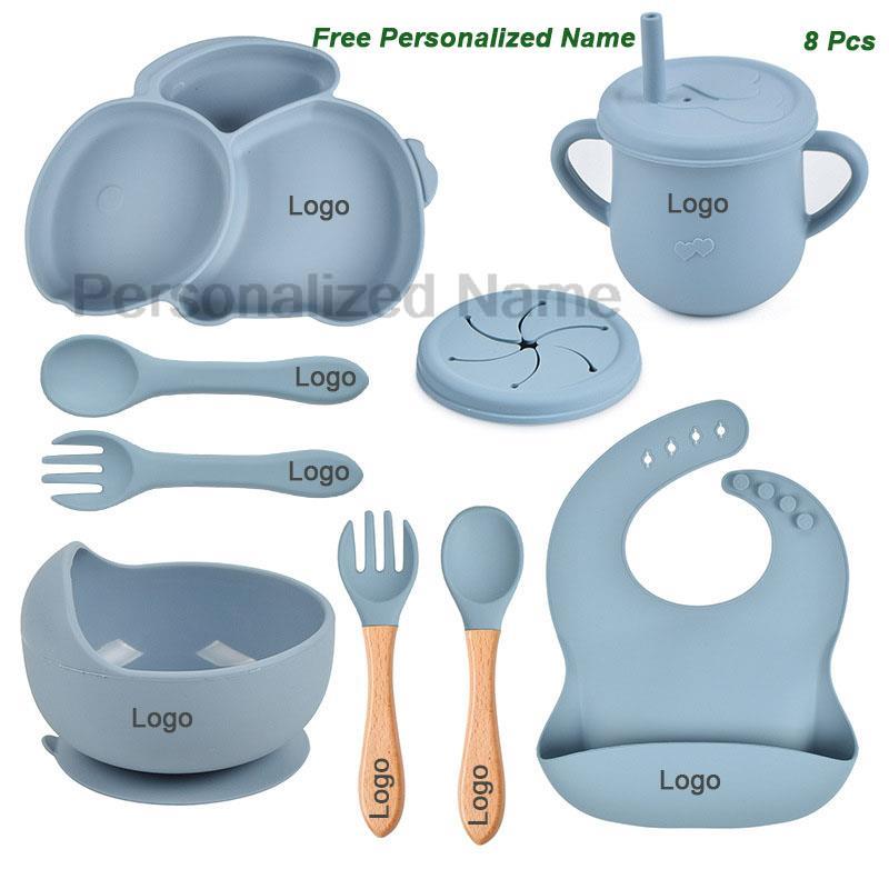 Baby Food Menu - Ensemble d'assiettes divisées en Silicone pour