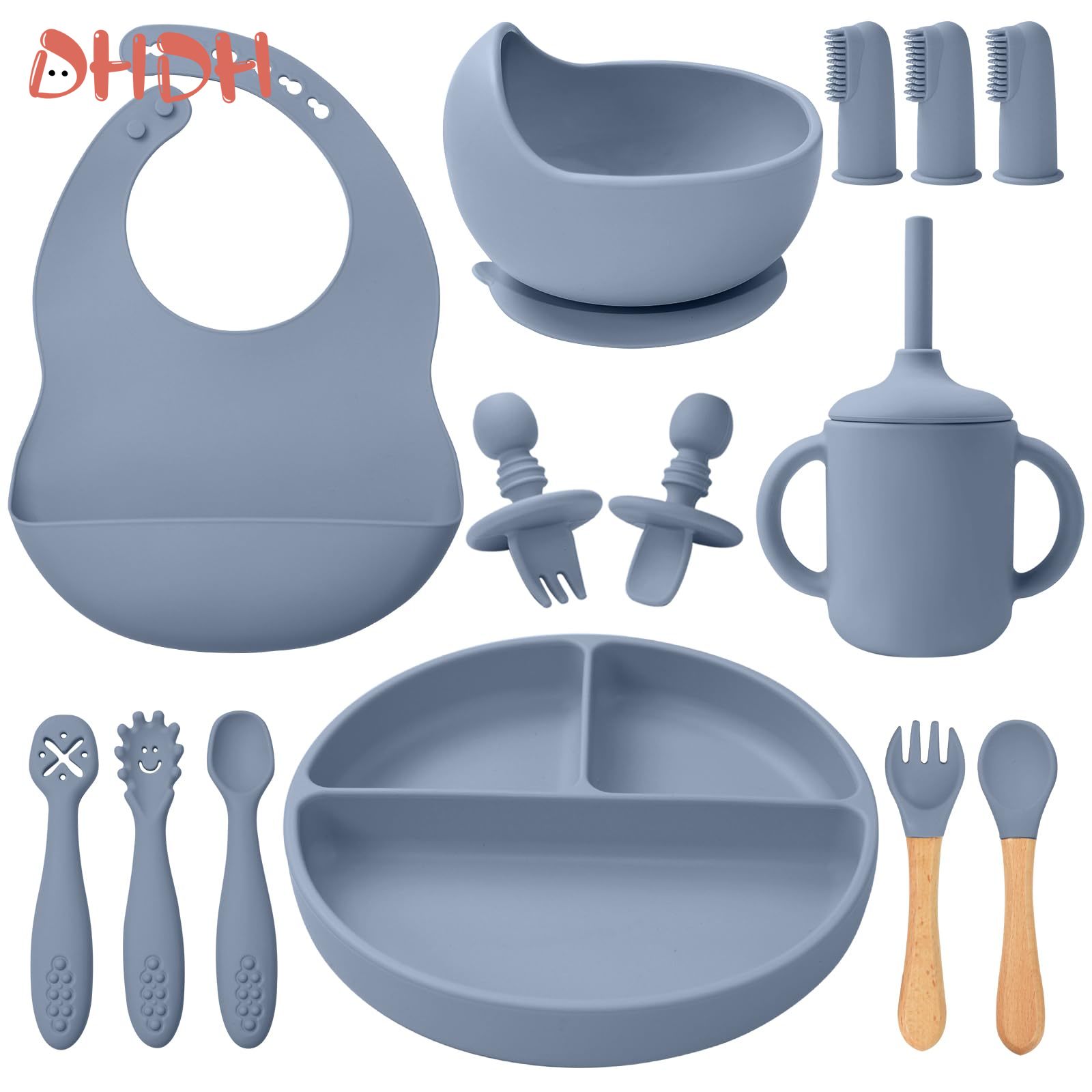 Baby Food Menu - Ensemble d'alimentation en Silicone pour bébé,