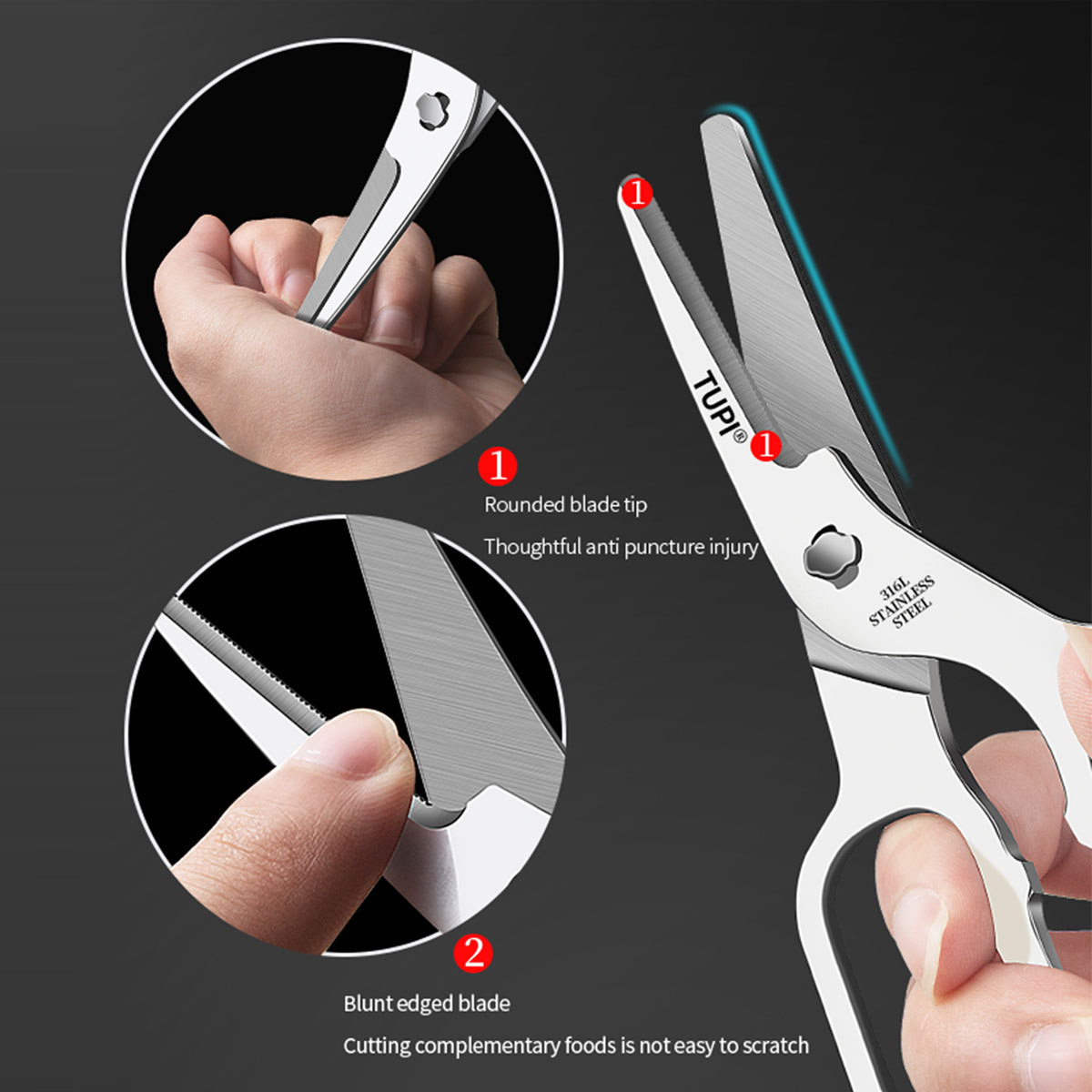 TUPI - Ciseaux en acier inoxyd - Baby Food Scissors avis et prix